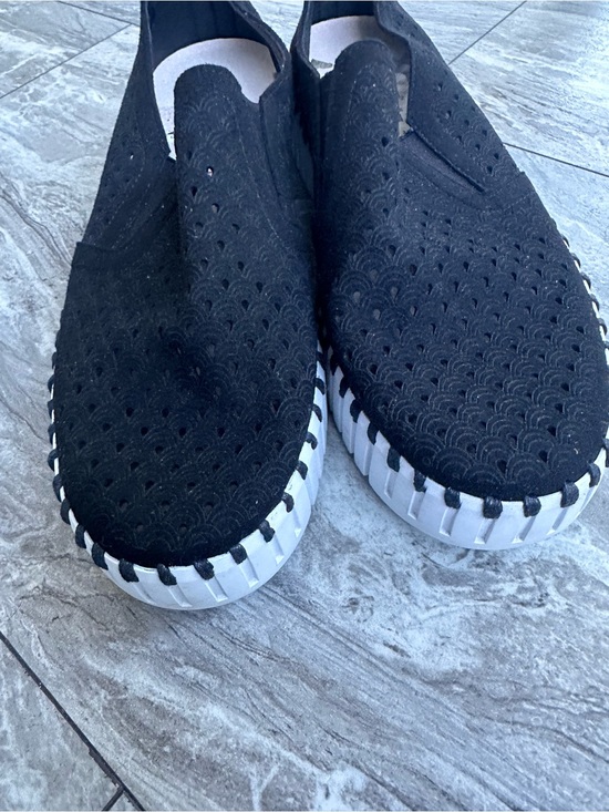 Isle Jacobsen Shoes - Ilse Jacobsen Tulip Slip On Shoes Black Perforated Comfort Flats EU 38 US 7.5